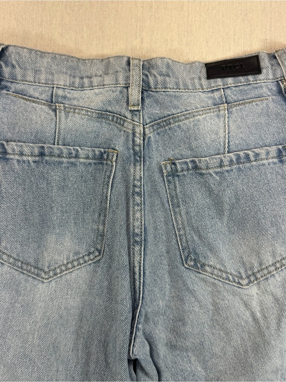 PTCL Ethical Brand Low Loose Balloon Barrel Leg Jeans Women’s Sz 25 Light Wash - Picture 13 of 15